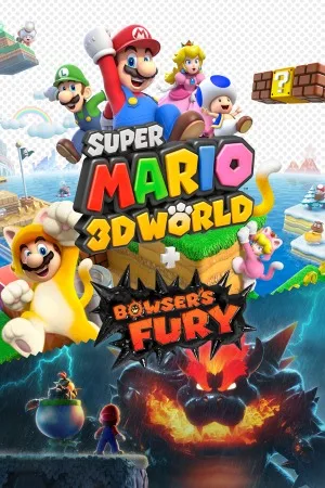 超级马里奥 3D世界 ＋ 狂怒世界（Super Mario 3D World Bowsers Fury） 竖版封面